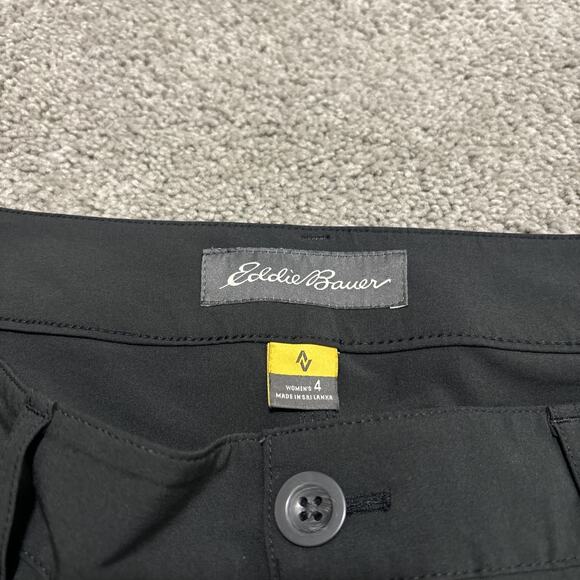 Eddie Bauer Pants Travex Slightly Curvy Fit Straight Leg Black Women’s 4 - Picture 2 of 6